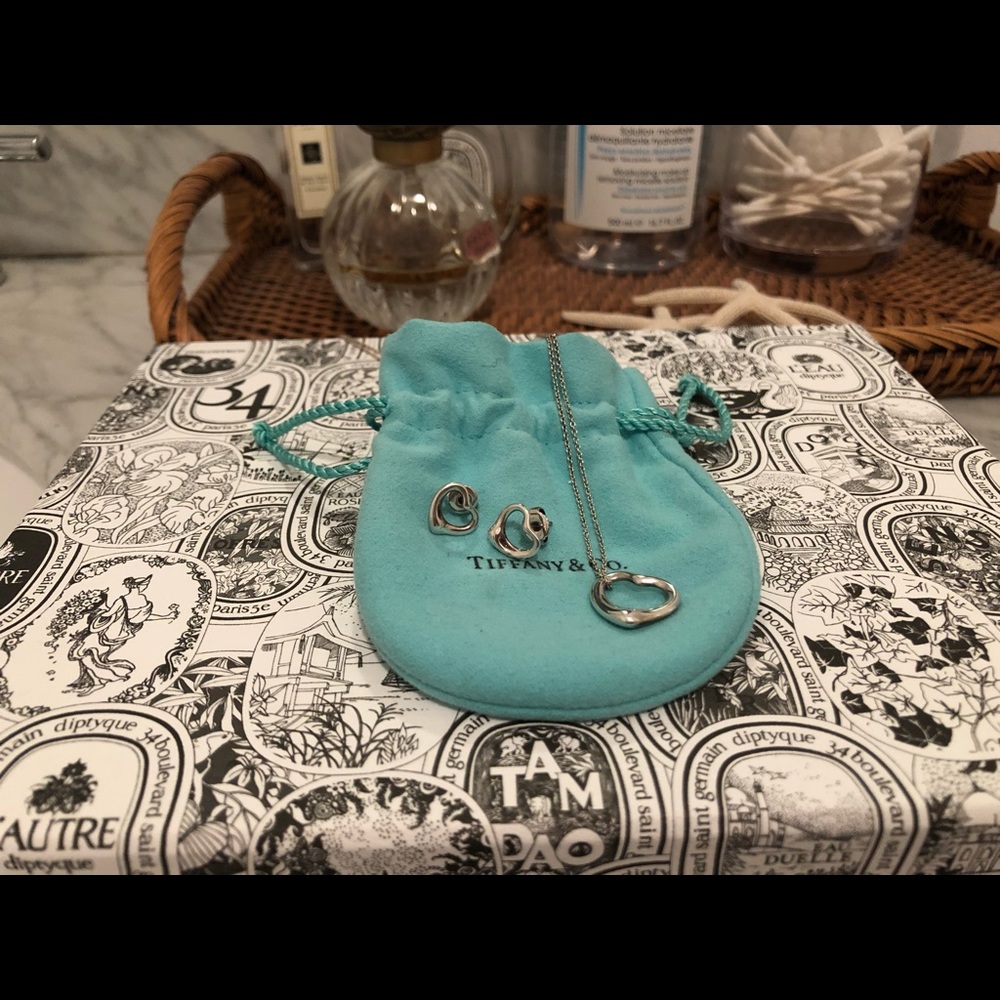Tiffany Elsa Peretti earrings & necklace set